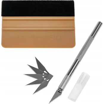 Kuchyňský nůž Sada precizních nožů stříbrná se stěrkou 3M a 5 čepelemi