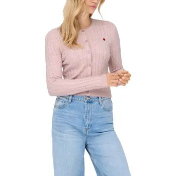 Dámské oblečení Růžový pletený cardigan Only Only růžová 3488784