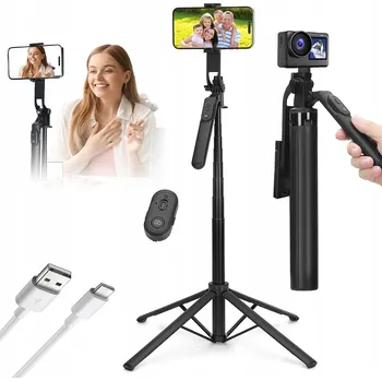 Selfie tyč SELFIE TYČ HLINÍKOVÁ S NASTAVENÍM ÚHLU A OTOČNÝM DRŽÁKEM 360°