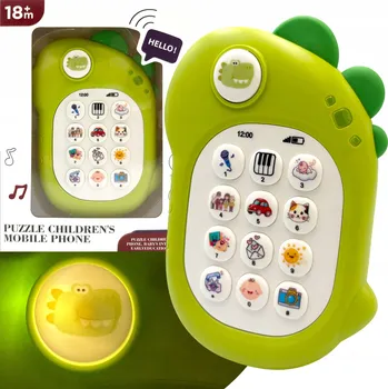 Hračka pro nejmenší Interaktivní Hračka pro děti na baterie, svítící hračka s dinosauřím zvukem.