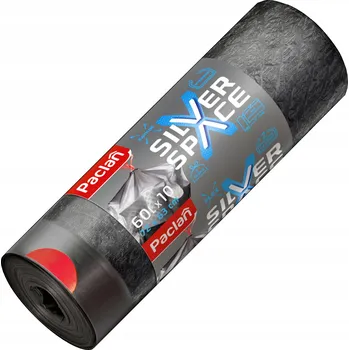 Pytle na odpadky Pytle na odpadky Paclan se stahovací páskou 10x60l Silver Space šedé pevné recyklované