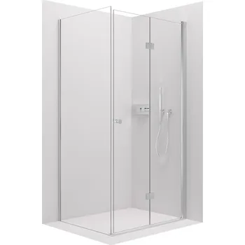 CERANO Sprchový kout Volpe L/P chrom, transparentní sklo 90x100 cm skládací CER-427210