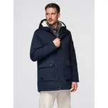 Pánská zateplená bunda Ombre Ombre modrá | krémová 3492396