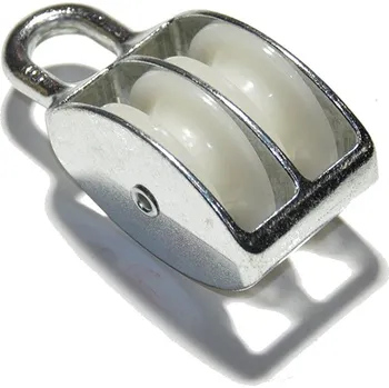 Jištění Kladka dvojitá s nylonovou cívkou, 5/15mm, Zn