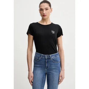 Bavlněné tričko Liu Jo TA6056.JS923 černá 99X, vel. XL