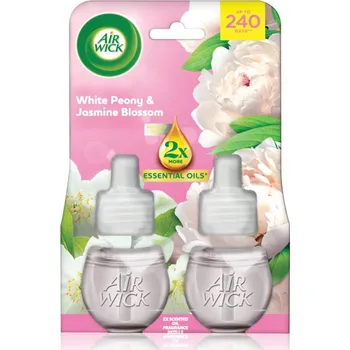 Osvěžovač vzduchu Air Wick Essential Oils White Peony & Jasmine Blossom náplň do elektrického difuzéru 2x19 ml