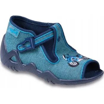 Chlapecká obuv Befado dětské papuče na suchý zip modré, velikost 25