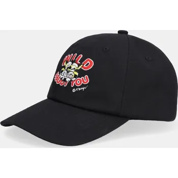 Kšiltovka Bavlněná baseballová čepice Kenzo černá barva, FG58AC631F42 99X, vel. ONE SIZE