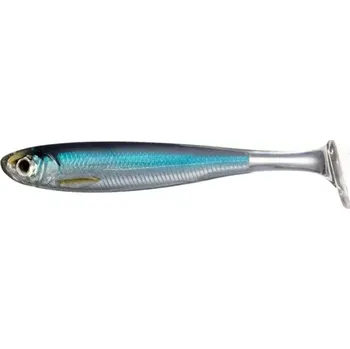 Umělá nástraha LIVETARGET - Gumová nástraha Slow-Roll Shiner Paddle Tail Swimbait 8,5 cm Silver Blue 4 ks