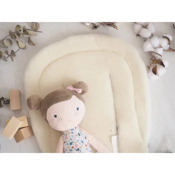 Podložka do kočárku prodloužená (beige tree, merino beránek)