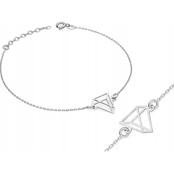 Náramek Stříbrný NÁRAMEK Celebritka DIAMANT BRILIANT 925