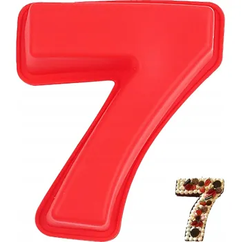 Forma na pečení SILIKONOVÁ FORMA "7" IDEÁLNÍ PRO PEČENÍ ČÍSLICE NA DORT