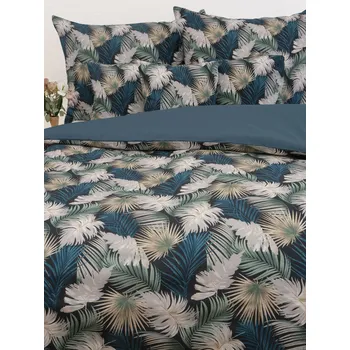 Bytový textil Bavlněné povlečení Renforcé – Taisa zelená/modrá