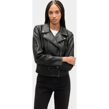 Dámská casual bunda Dámská kožená bunda GAP GAP černá | bílá 3492571