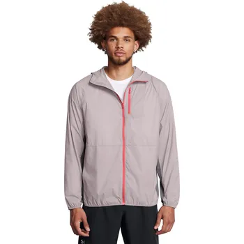 Pánská casual bunda Pánská bunda Under Armour LAUNCH LIGHTWEIGHT JKT-GRY - Pánské Under Armour šedá 3058727