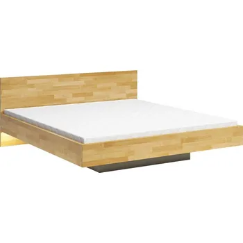 Postel Minimalistická postel z přírodního dubového dřeva pro prémiovou moderní ložnici