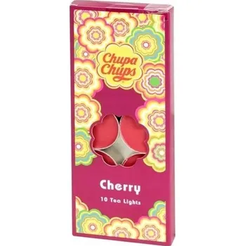 Svíčka Parafínová vonná svíčka Cherry Chupa Chups 10 ks