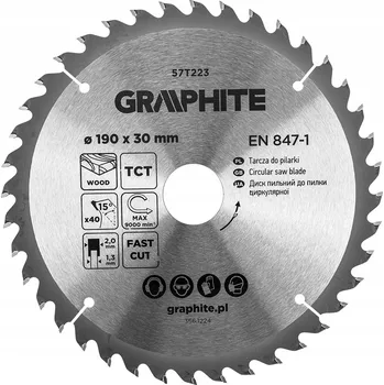 Pilový kotouč Kotouč pilový vidiový 190 x 30 mm, 40 zubů na dřevo a MDF GRAPHITE