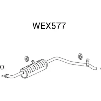 Střední díl výfuku QWP Střední tlumič výfuku QWP WEX577