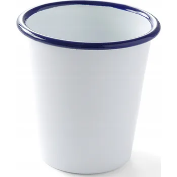 SMALTOVANÝ HRNEK BÍLÝ RETRO OCELOVÝ GASHENDI