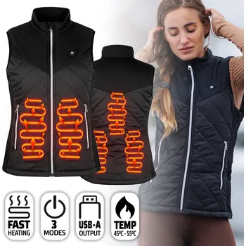 Dámská vesta inSPORTline Electronics Dámská vyhřívaná vesta inSPORTline WARMher černá - XL