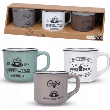 Hrnek Cadro Sada 3 hrnků z kameniny 180 ml kamenina 180 ml