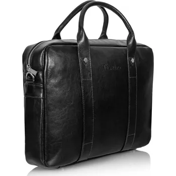 Pánská kožená taška na notebook černá - Tizano TM07