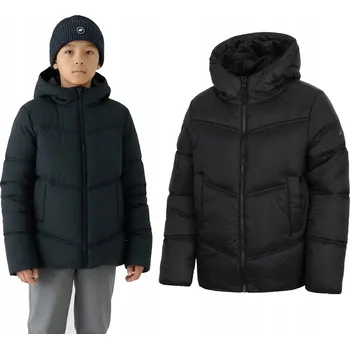 4F CHLAPECKÁ PROŠÍVANÁ BUNDA S VÝPLNÍ Z PEŘÍ / vel 140