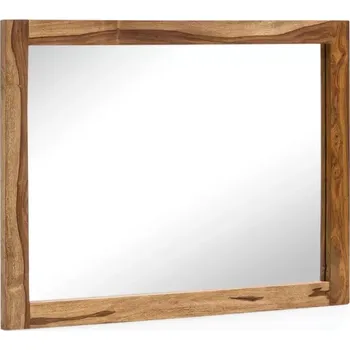 Zrcadlo Masivní koupelnové zrcadlo Lagos z palisandru, lakované, hnědé – 80×60 cm