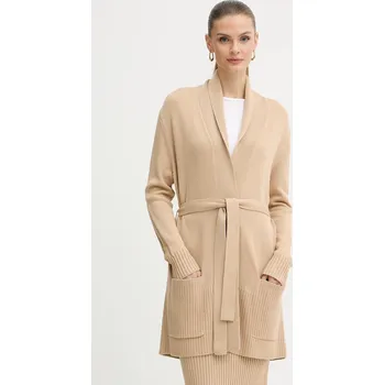 Dámský svetr Kardigan s příměsí vlny Armani Exchange béžová barva, XW000766 AF13774 XW000766.AF13774 08C, vel. S