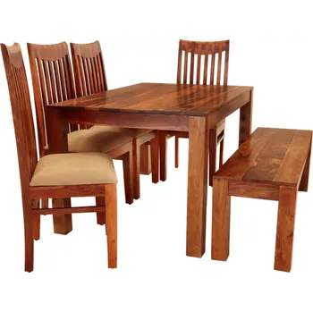 Jídelní set Jídelní set pro 6 osob masiv z dřeva palisandr