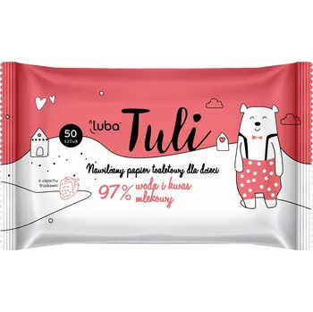 Toaletní papír LUBA Tuli dětský vlhčený toaletní papír s 97 % vody a kyselinou mléčnou 50 ks