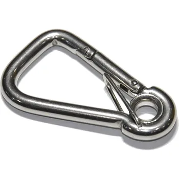 karabina Karabina popruhová s okem a pojistkou, nerez A4, 60mm