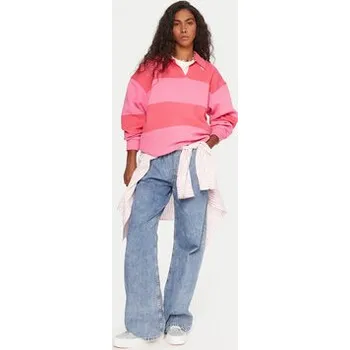 Dámská mikina Roxy Mikina Cross Your Mind ERJFT05015 Růžová Boxy Fit XL