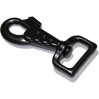 karabina Karabina otočná s prolisem, 80x26mm, černý lak