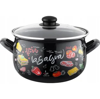 Hrnec Tradiční Hrnec domosfera premium hrnec černý smaltovaný 4,2 l