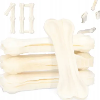 Pamlsek pro psa 10x Kost PSA Lisovaná PŘÍRODNÍ 7,5cm KOUSÁTKO POCHOUTKY PAMLSEK HOVĚZÍ ŽVÝKÁNÍ