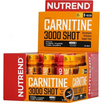 Spalovač tuku Nutrend Carnitine 3000 Shot (výprodej) 20x 60 ml pomeranč