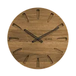 Velké dubové hodiny VLAHA vyrobené v Čechách s černými ručkami VCT1022 (hodiny s vůní dubového dřeva a certifikátem pravosti a datem výroby)