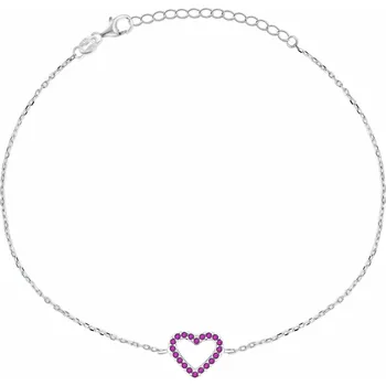 Náramek Brilio Silver Krásný stříbrný náramek se srdíčkem BRC39WR + 2 měsíce na vrácení zboží