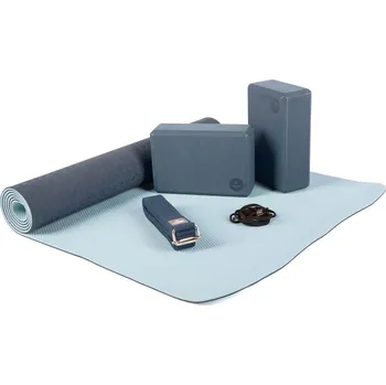 podložka na cvičení BODHI Jóga sada Bodhi Yoga Set Flow: podložka, bloky, pás MODRÁ