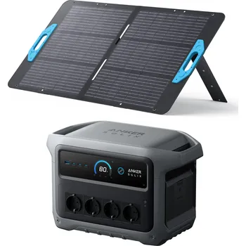 Powerbanka ANKER Nabíjecí stanice Powerbanky Anker SOLIX C1000X Gen 2 se solárním panelem 100W ORANŽOVÁ|ŠEDÁ