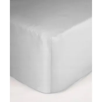 Prostěradlo Prostěradlo satén světle šedé s gumou 200x200 MARO HOME