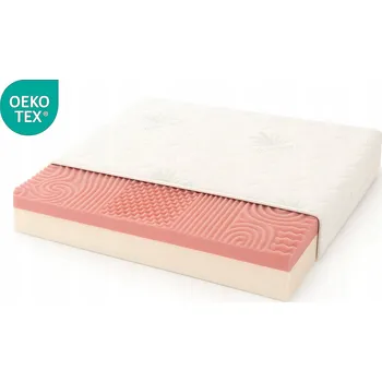 Matrace Matrace MASÁŽNÍ 75x185 Bílá T25 H3 Profilovaná pěna HR 185x75 ALOE VERA