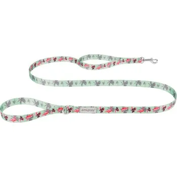 Vodítko pro psa Amiplay Vodítko Be Happy Flamingo 150 cm - XL