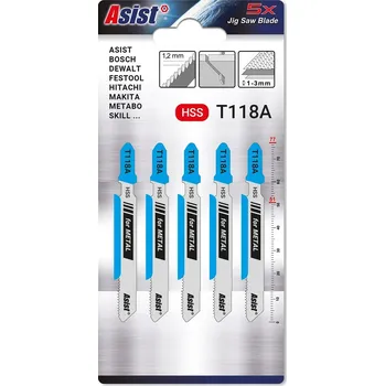 plazmová řezačka Pilové listy k přímočaré pile na kov - 5ks ASIST 05-5203 (poškozený obal) ASIST