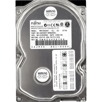 Pevný disk Pevný disk Fujitsu DESKTOP 27 XV MPE3064AT 6,48 GB PATA (IDE/ATA) 3,5"