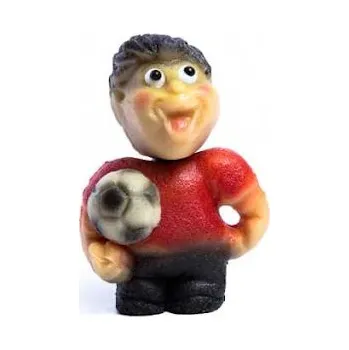 Marcipánová figurka fotbalista, zelený dres 7,5x5 cm 70g - Frischmann vyškov Velikost: cca 7 cm
