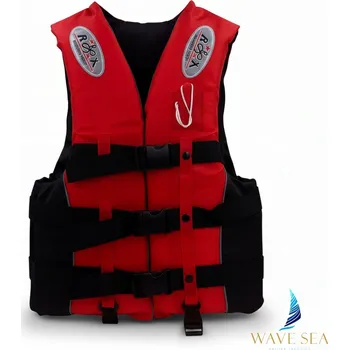 Plovací vesta Záchranná vesta kapok L červená pro dospělé SUP rybářská