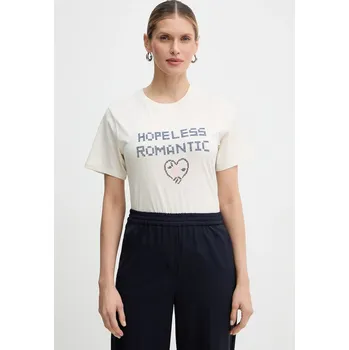 Bavlněné tričko Weekend Max Mara WEST 2615971041600 béžová 01A, vel. XXL